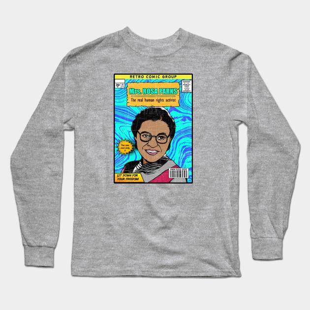 Mrs ROSA PARKS VINTAGE  COMIC Long Sleeve T-Shirt by theanomalius_merch